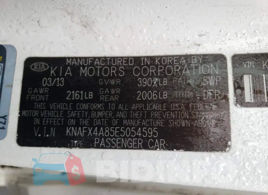 KNAFX4A85E5054595 Photo# 12