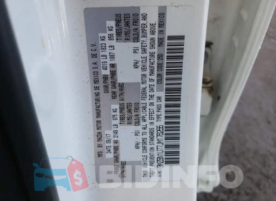 3MZBN1U77JM176255 Photo# 12