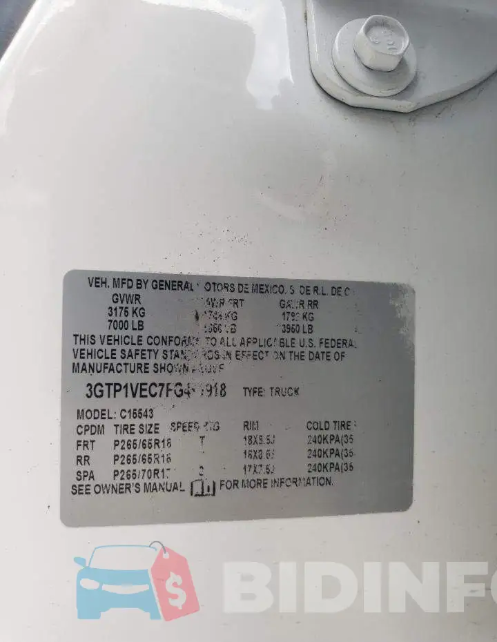 3GTP1VEC7FG471918 Photo# 13