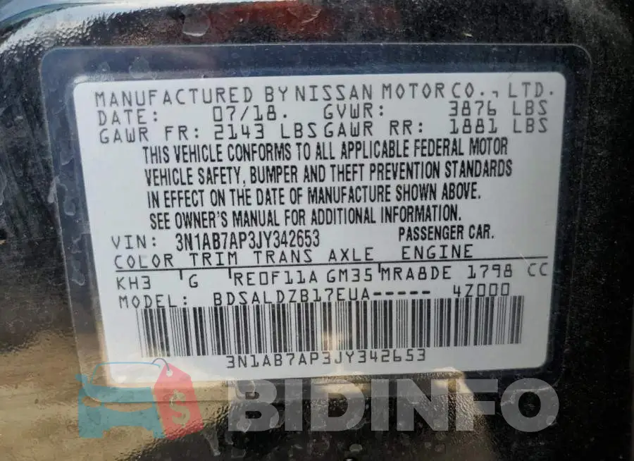 3N1AB7AP3JY342653 Photo# 12