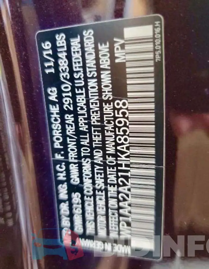 WP1AA2A21HKA85958 Photo# 10