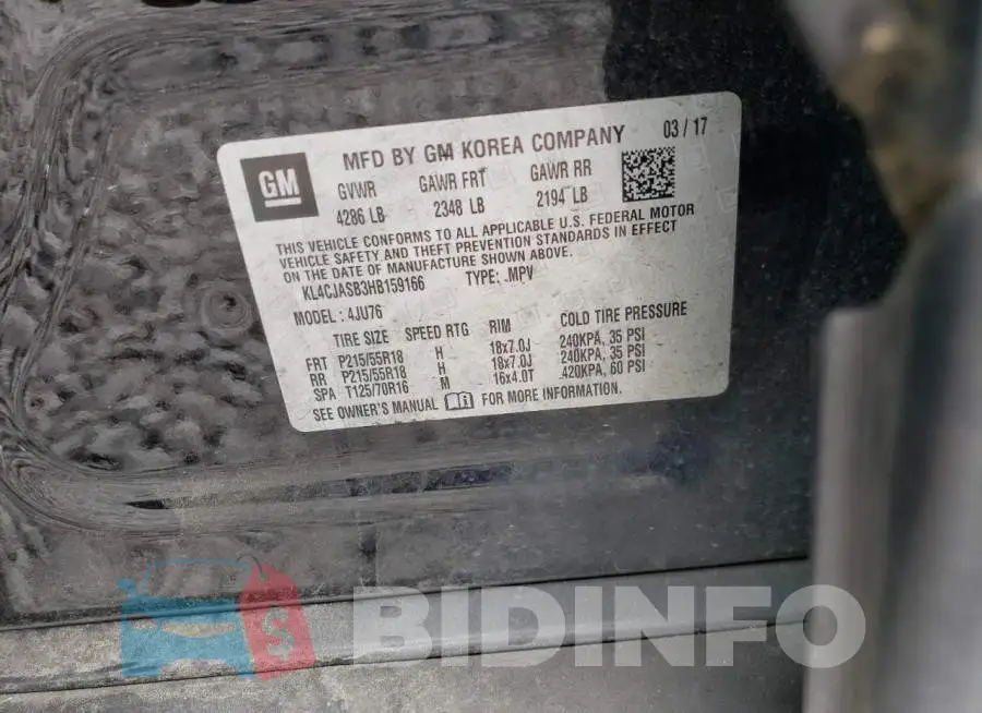 KL4CJASB3HB159166 Photo# 12