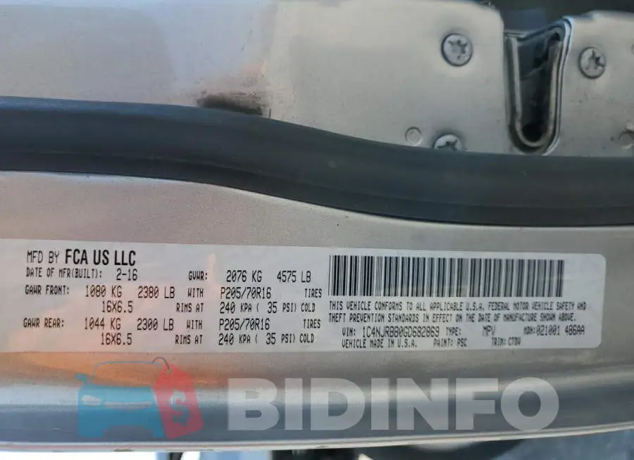 1C4NJRBB0GD682869 Photo# 13