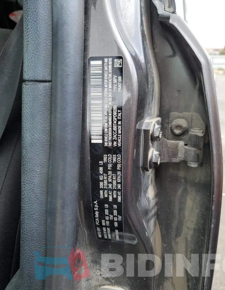 ZACCJBBT4GPD90280 Photo# 13