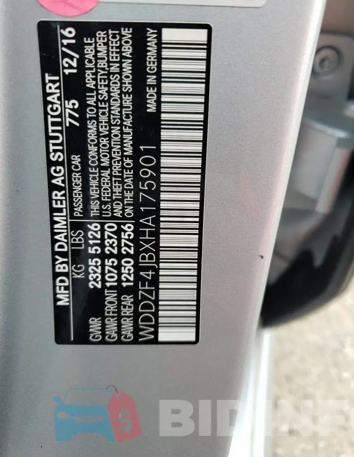 WDDZF4JBXHA175901 Photo# 12