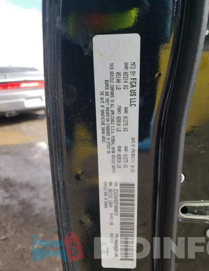 2C3CDXHG6FH908019 Photo# 12