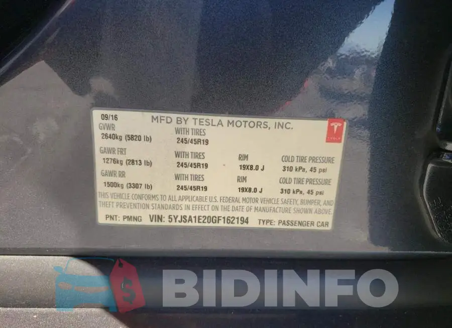 5YJSA1E20GF162194 Photo# 10