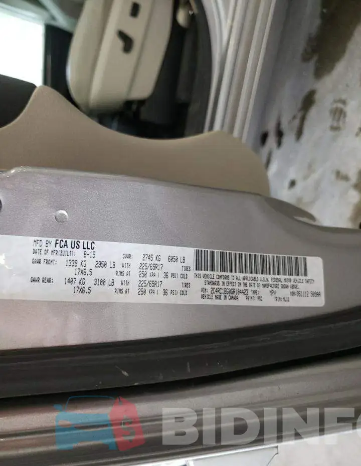 2C4RC1BG0GR104423 Photo# 13