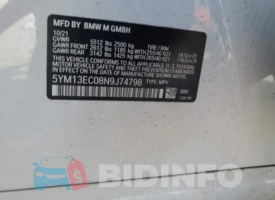 5YM13EC08N9J74798 Photo# 14
