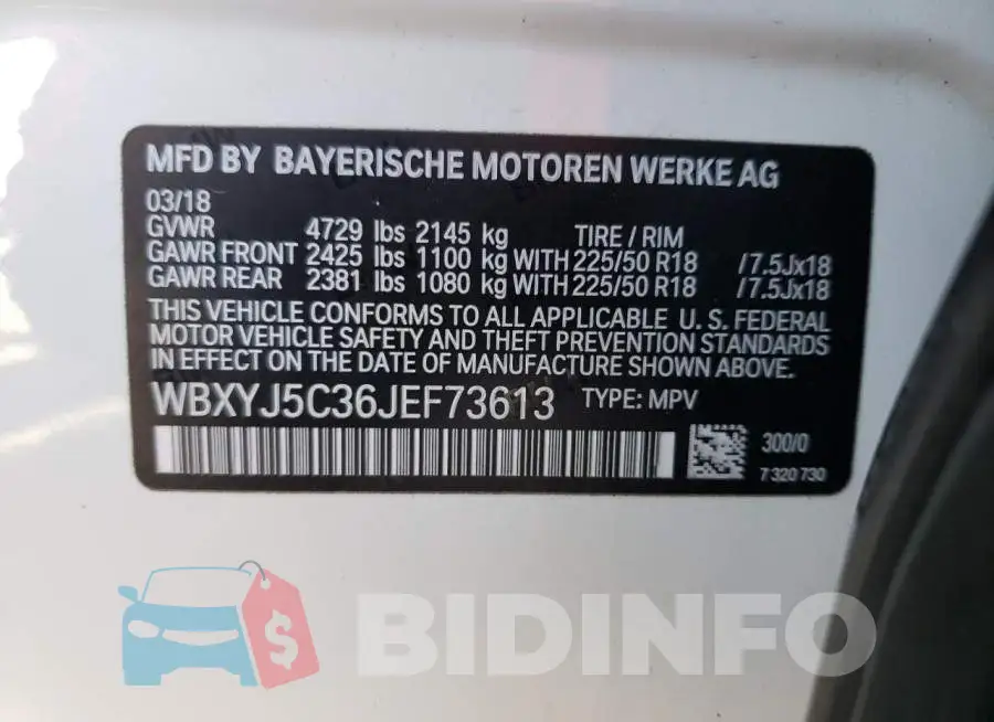 WBXYJ5C36JEF73613 Photo# 13