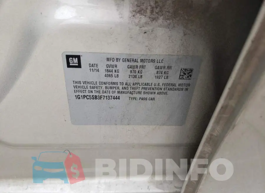 1G1PC5SB3F7137444 Photo# 12