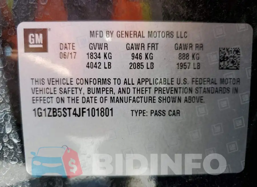 1G1ZB5ST4JF101801 Photo# 10