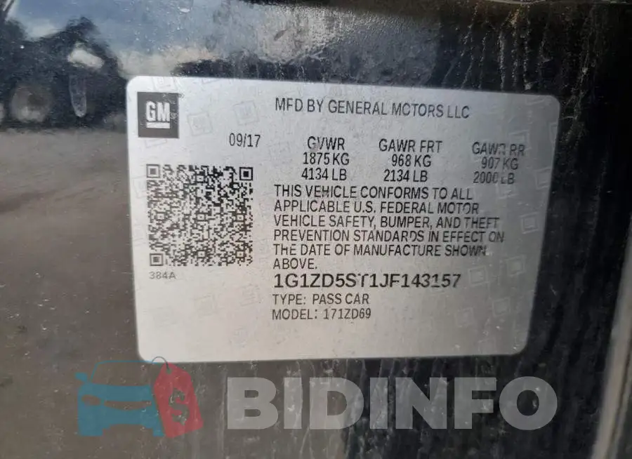 1G1ZD5ST1JF143157 Photo# 12