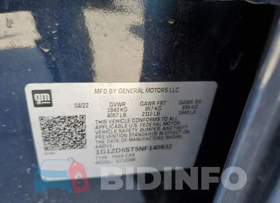 1G1ZD5ST5NF140932 Photo# 12