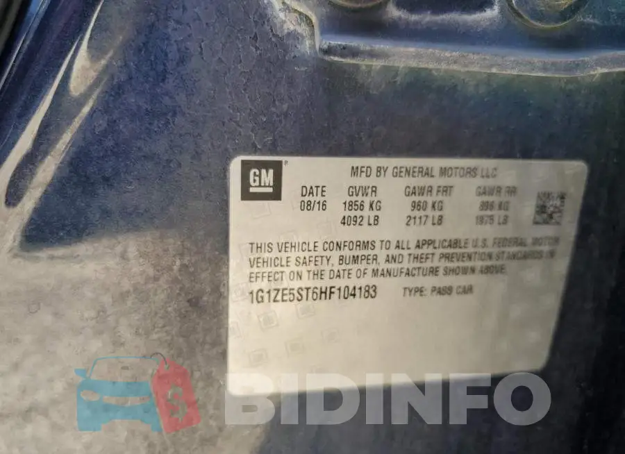 1G1ZE5ST6HF104183 Photo# 12