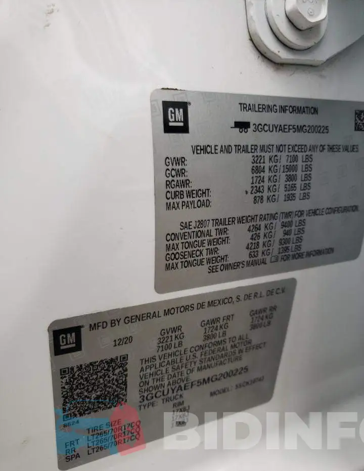 3GCUYAEF5MG200225 Photo# 12