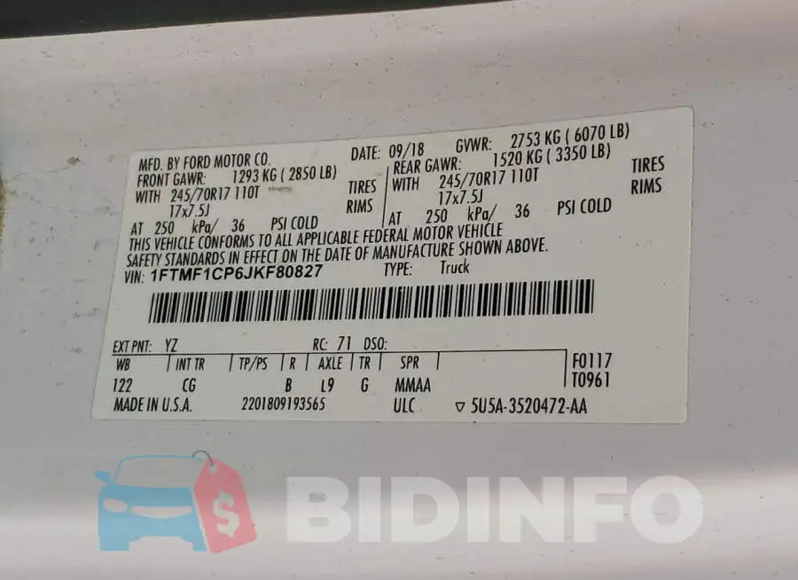 1FTMF1CP6JKF80827 Photo# 13