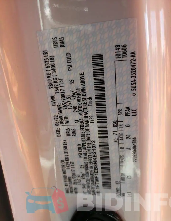 1FTMF1EB8NKE21072 Photo# 12