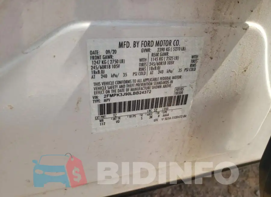 2FMPK3J90LBB24372 Photo# 13