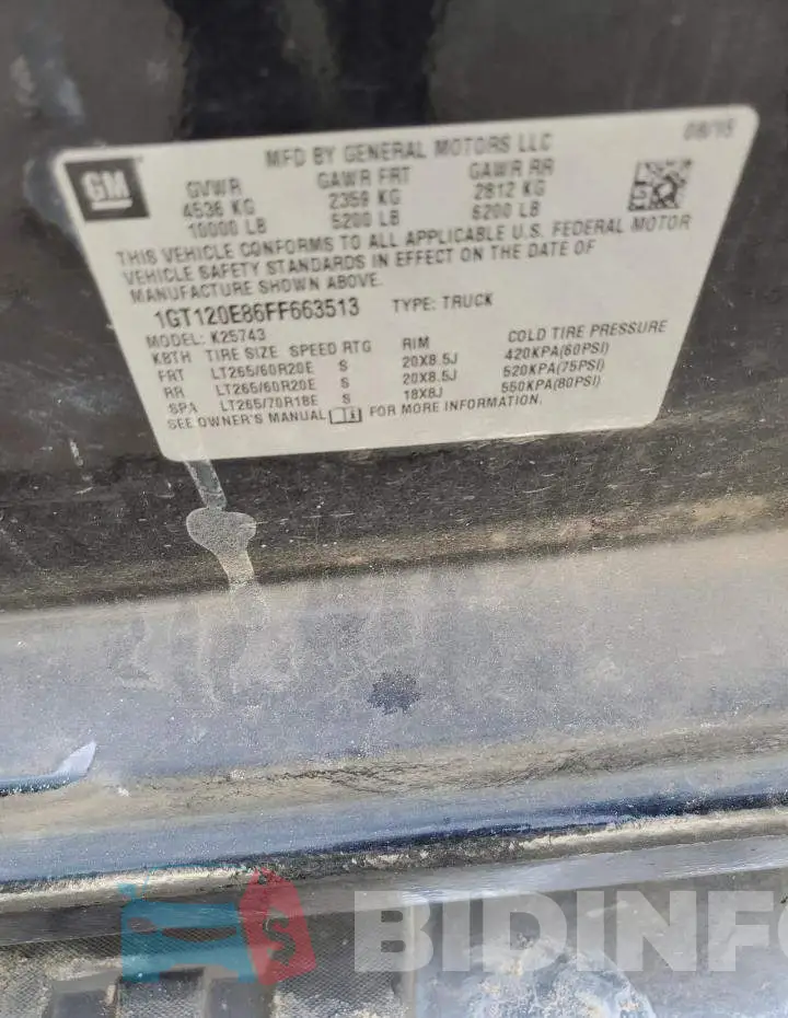 1GT120E86FF663513 Photo# 12