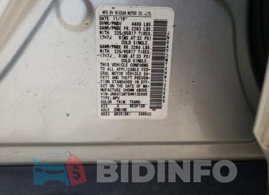 JN8AT2MT8HW135686 Photo# 13