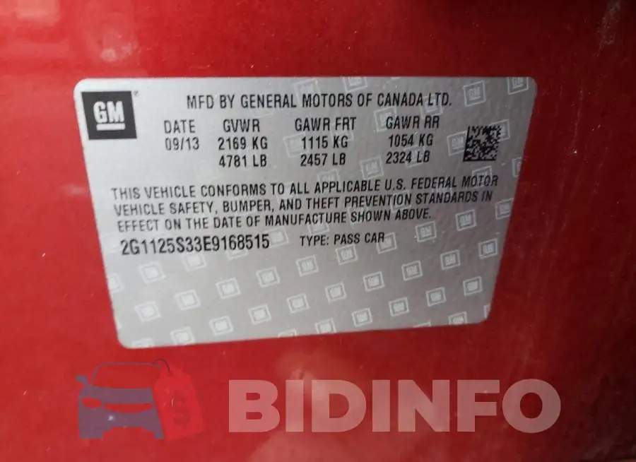 2G1125S33E9168515 Photo# 12