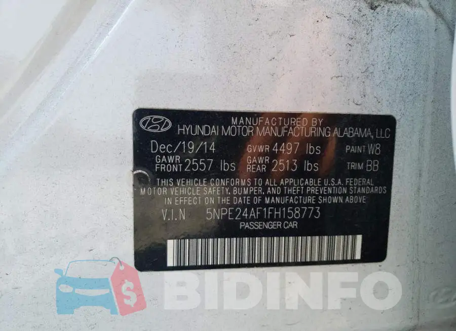 5NPE24AF1FH158773 Photo# 12