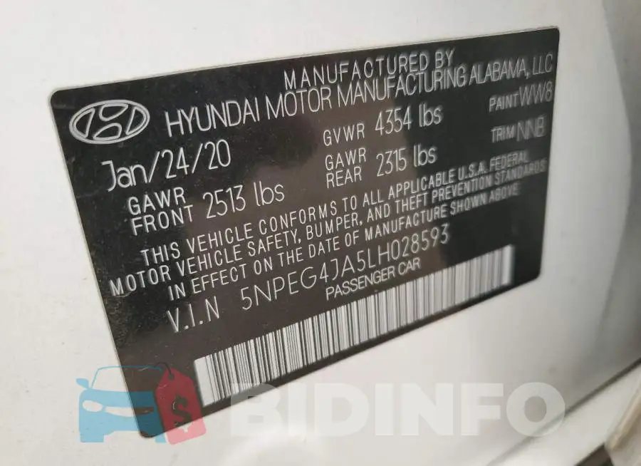 5NPEG4JA5LH028593 Photo# 12