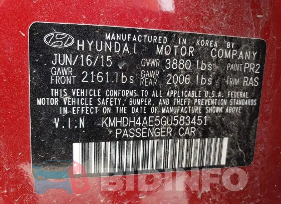KMHDH4AE5GU583451 Photo# 12