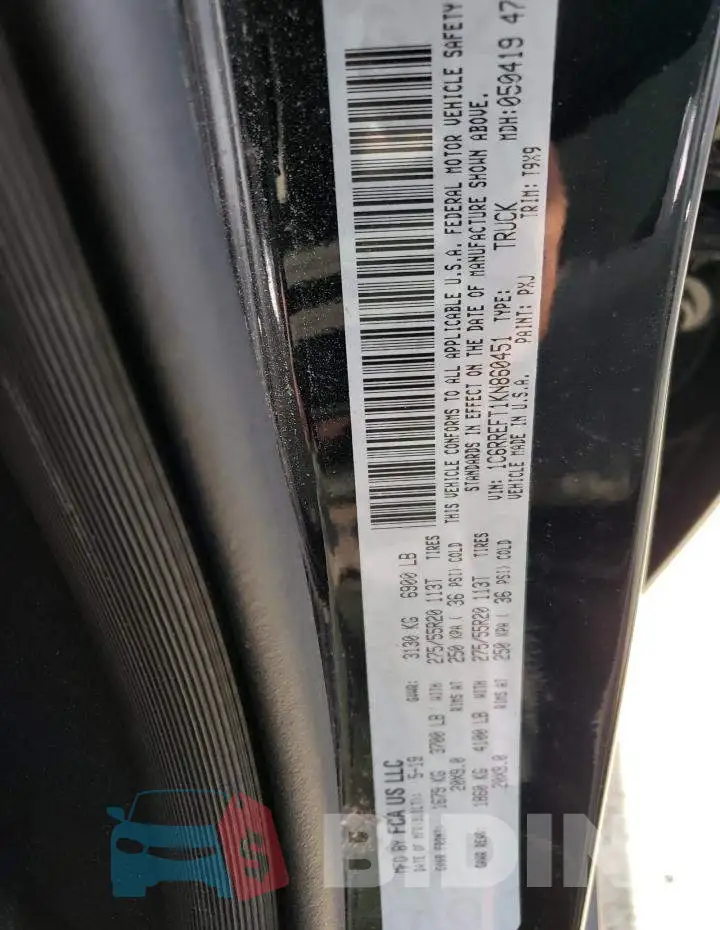 1C6RREFT1KN860451 Photo# 12