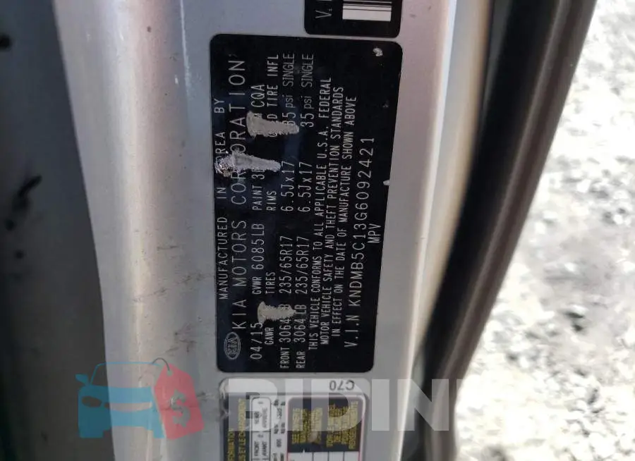 KNDMB5C13G6092421 Photo# 13