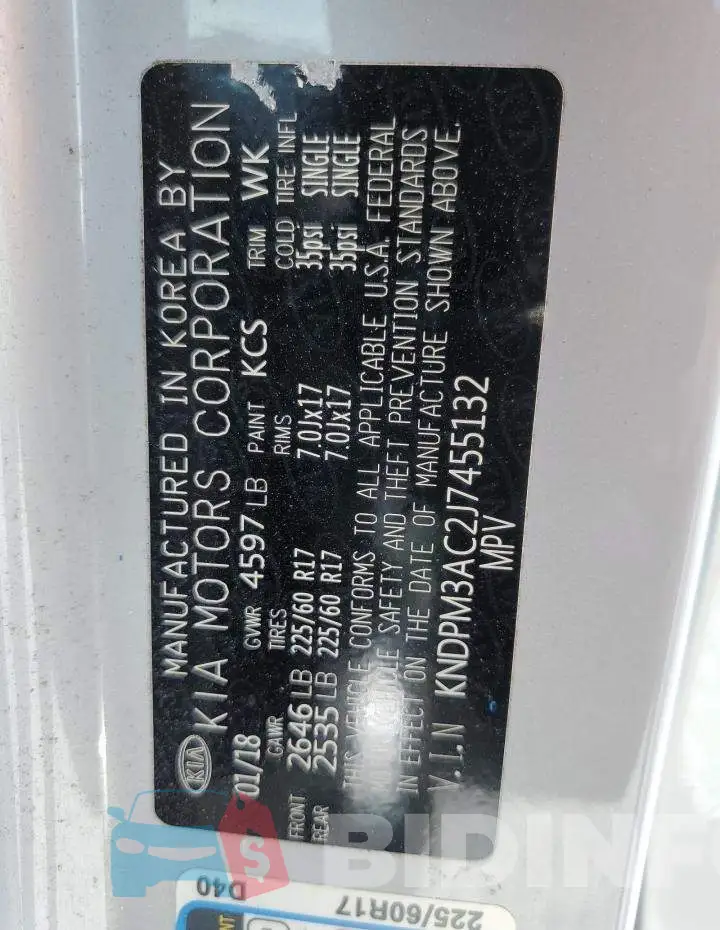 KNDPM3AC2J7455132 Photo# 14