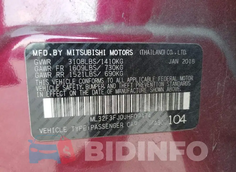 ML32F3FJ0JHF09474 Photo# 12