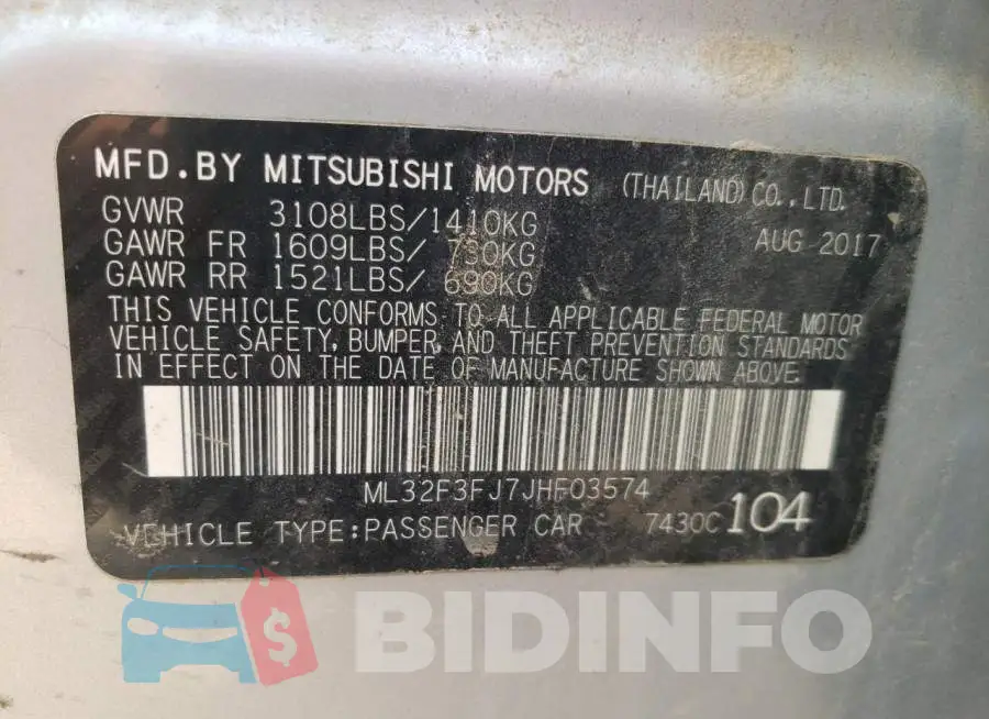 ML32F3FJ7JHF03574 Photo# 12
