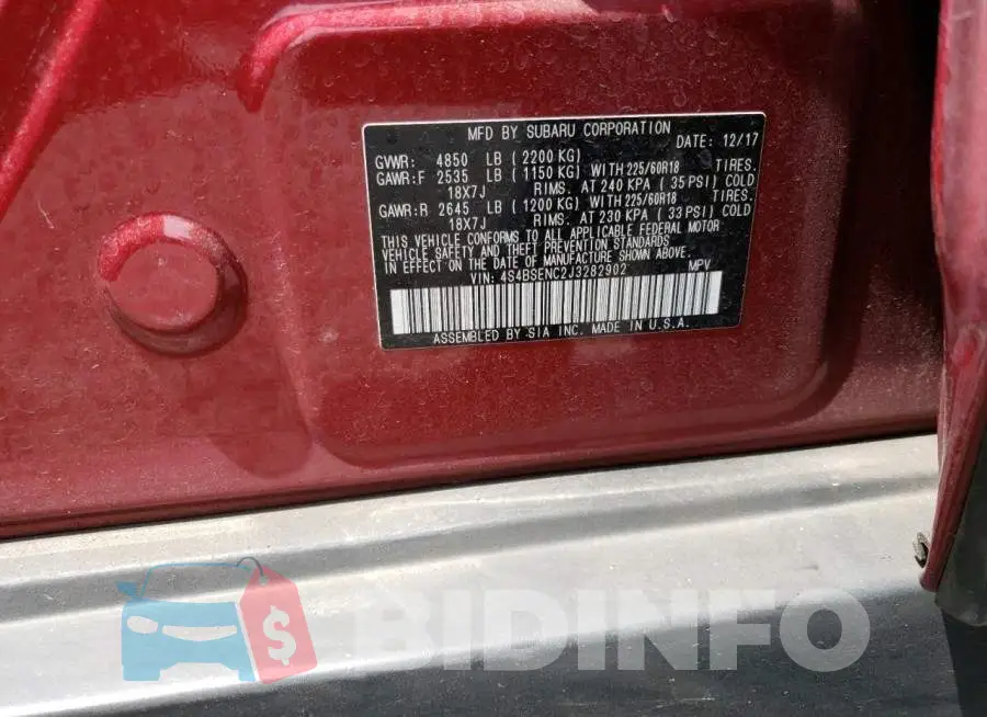4S4BSENC2J3282902 Photo# 12