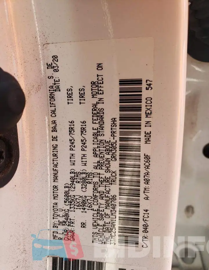 3TMCZ5AN1LM340706 Photo# 13