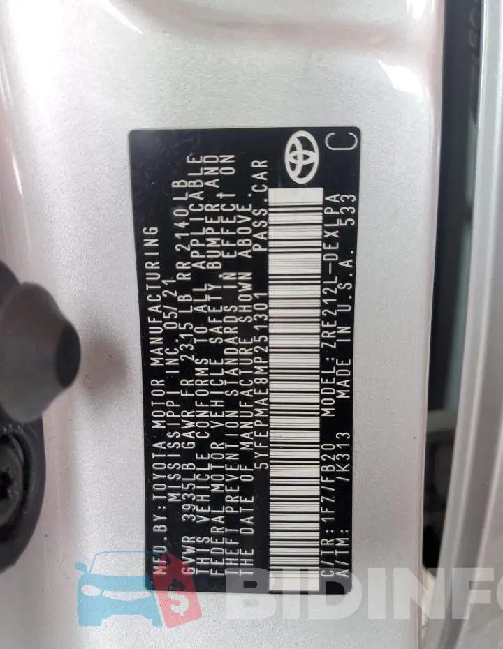 5YFEPMAE8MP251301 Photo# 13