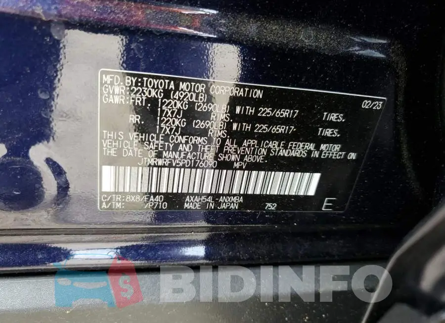 JTMRWRFV5PD176090 Photo# 13