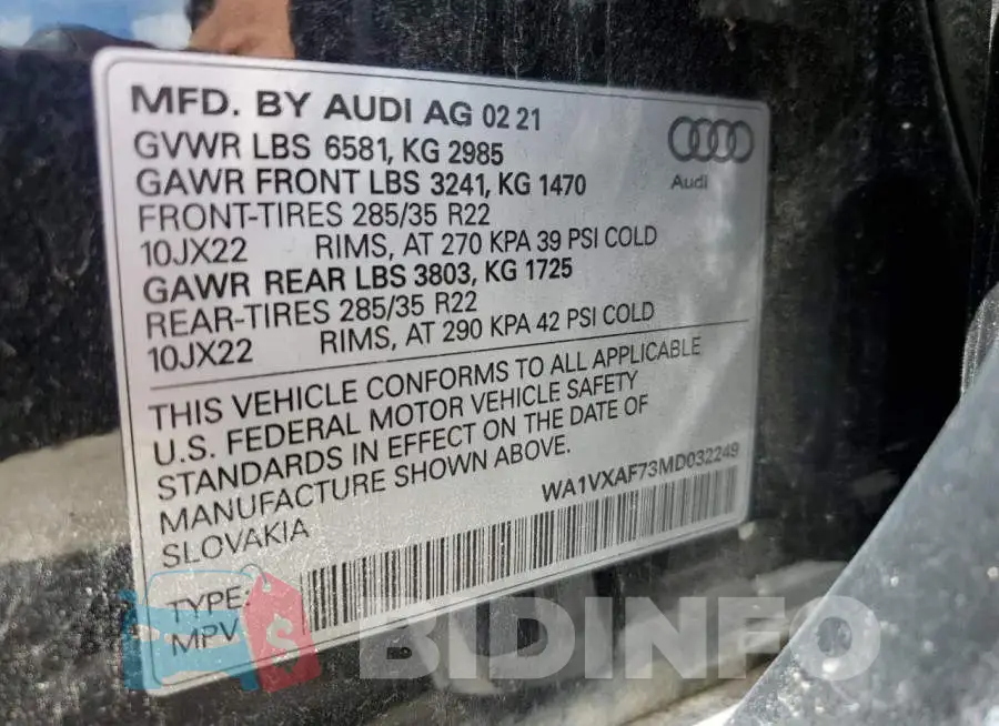 WA1VXAF73MD032249 Photo# 14