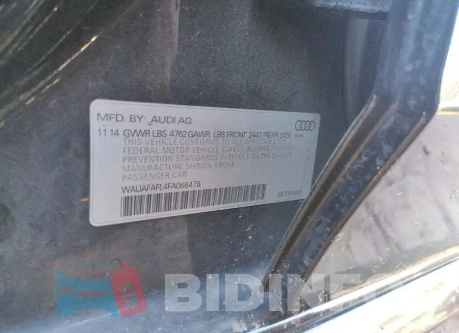 WAUAFAFL4FA066478 Photo# 12