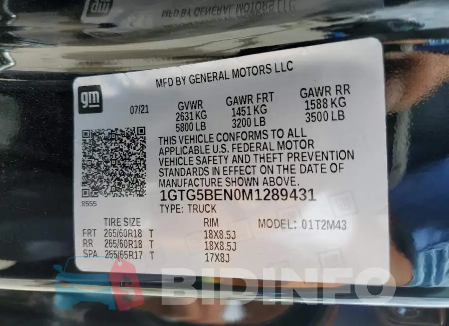 1GTG5BEN0M1289431 Photo# 13