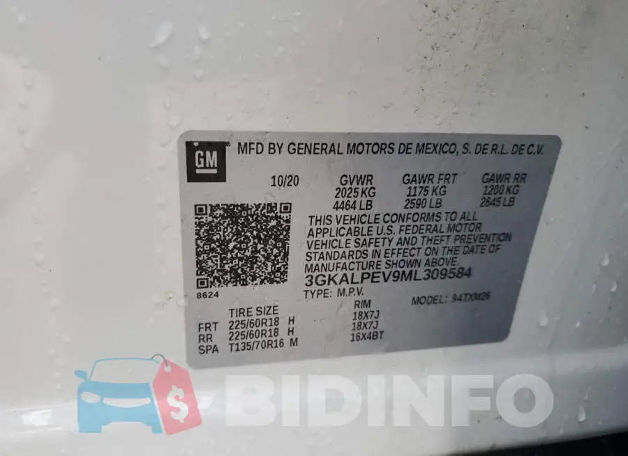 3GKALPEV9ML309584 Photo# 13