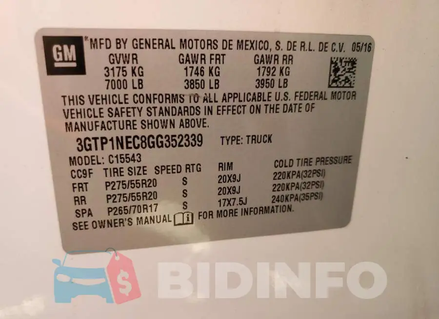 3GTP1NEC8GG352339 Photo# 12