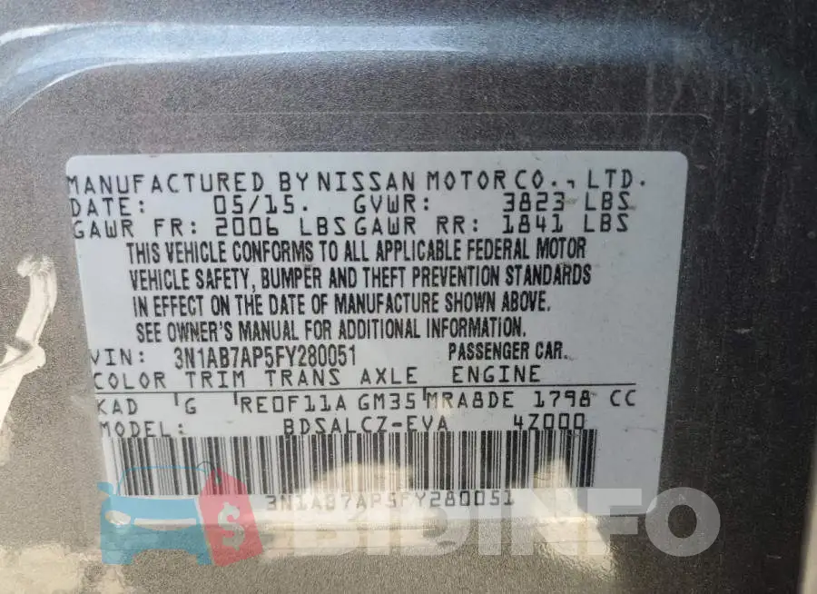 3N1AB7AP5FY280051 Photo# 12