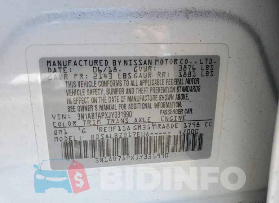 3N1AB7APXJY331990 Photo# 13