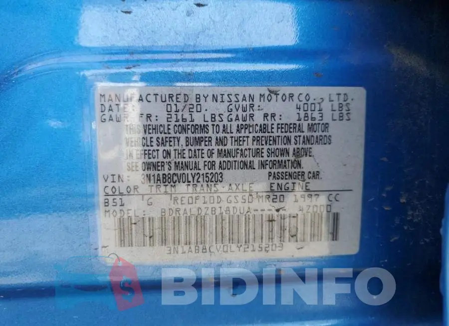3N1AB8CV0LY215203 Photo# 12