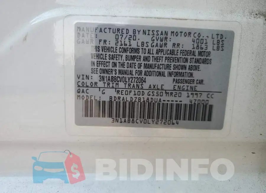 3N1AB8CV0LY272064 Photo# 12