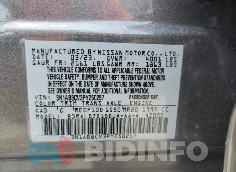 3N1AB8CV3PY250257 Photo# 13
