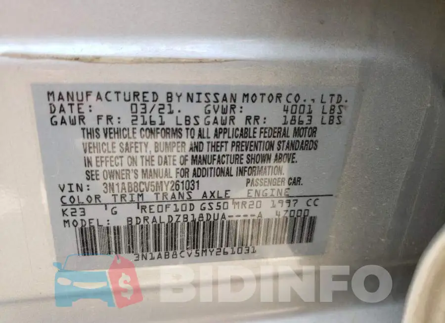 3N1AB8CV5MY261031 Photo# 12