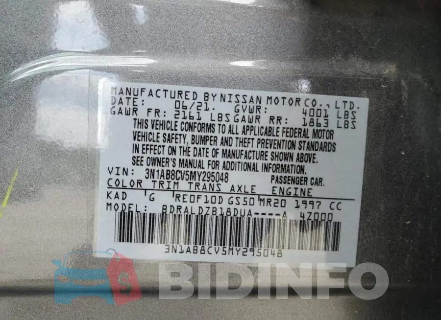 3N1AB8CV5MY295048 Photo# 12